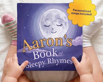 Baby Shower Gift Book, Personalized Lullaby Book for Baby, Newborn Keepsake Gift | CONTAINS ACTUAL SONGS!