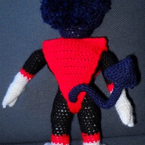 Nightcrawler Kurt Wagner, a handmade crochet doll image 3