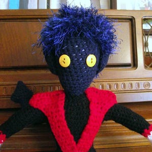 Nightcrawler Kurt Wagner, a handmade crochet doll image 6