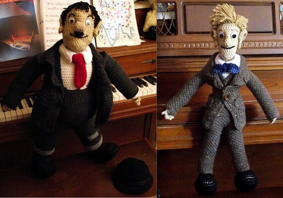 スタン・ローレルとオリバー・ハーディ 人形セット