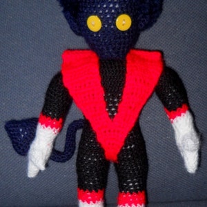 Nightcrawler Kurt Wagner, a handmade crochet doll image 2