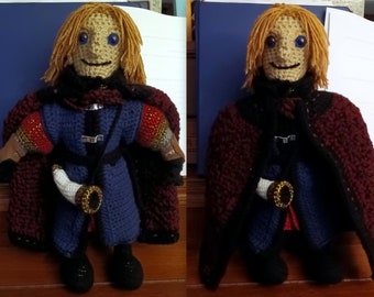 Boromir, a handmade crochet doll
