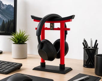 Torii Gate Headphone Stand | Japanese Gaming Desk Decor | Anime & JDM Desk Setup