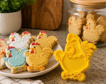 Pack of 30 Chicken Cookie Cutters – Mini 2” Hen Cookie Cutter Set