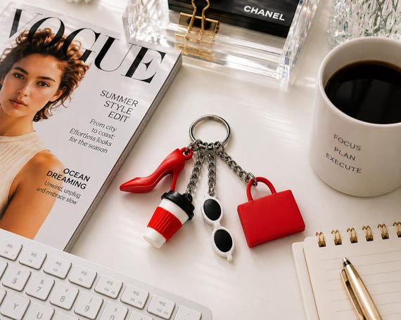 Devil Wears Prada Inspired Keychain | Fashion Keychain Set