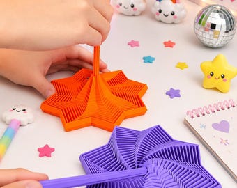 Spiral Star Sensory Toy | 3D Printed Fidget Toy | Sensory Play Toy for Kids & Adults | Desk Fidget