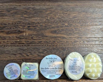 Shea Butter Massage, Loofah, Face, and Hand Soap Bar