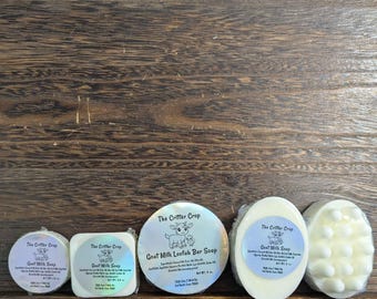 Goat Milk Massage, Loofah, Face, and Hand Soap Bars