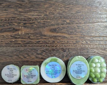 Tea Tree Goat Milk Massage, Loofah, Face, and Hand Soap Bar- Coconut Vanilla