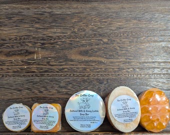 Oatmeal/Milk & Honey Massage, Loofah, Face, and Hand Soap Bars