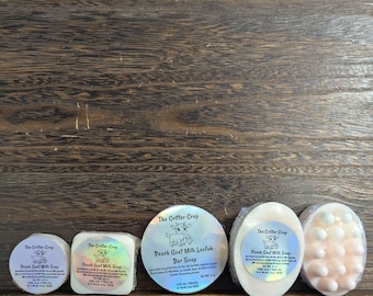 Peach/Goat Milk Massage, Loofah, Face, and Hand Soap Bars