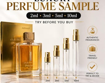Perfume Sample 2ml 5ml 10ml | Armaf Club de Nuit Precieux IV Decant | Luxury Fragrance Sample | Try Before You Buy | Travel Size