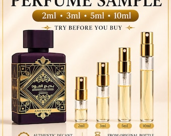 Amethyst Perfume Decant Sample | Dark Floral Oud Fragrance | Travel Size 2ml 3ml 5ml 10ml | Try Before You Buy | Long Lasting Scent