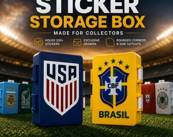 Boîte de rangement premium pour cartes à collectionner de football - Étui de football imprimé en 3D - Cadeau idéal pour les fans et les collectionneurs de la FIFA
