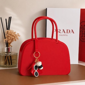 Popcorn bucket bag, Devil Wears Prada inspired purse, Movie night charm set
