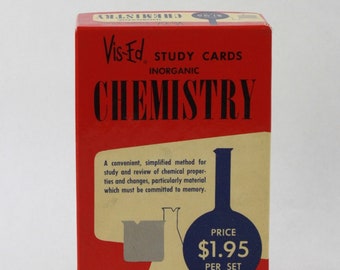 Vintage Vis-Ed Inorganic Chemistry Study Cards 555 Cards Mint Unused