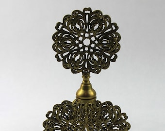 Vintage Gilt Filigree Ormolu Perfume Bottle