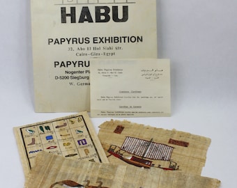 Habu Egyptian Papyrus Art Exhibition Galerie W Germany Vintage