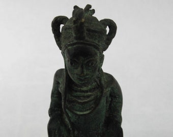 Benin Bronze African Royal Figurine Sculpture