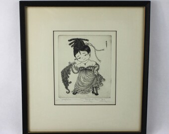 Margaret Ann Gaug Josephine Etching Artist Signed