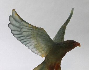 Daum France Pate de Verre Eagle Crystal Sculpture Ltd Edition 822/1000