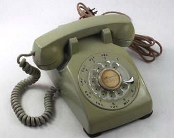 1950s Bell Systems Western Electric Rotary Desk Telephone Gray