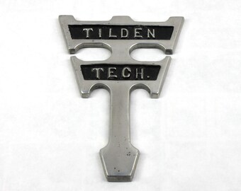 1930s Tilden Tech High School Chicago Aluminum Metal Shop Logo Project