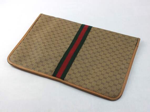 Vintage Gucci Monogram Envelope Clutch Bag