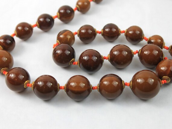 Miriam Haskell Bakelite Graduated Beaded Necklace… - image 3