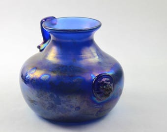 Archimede Seguso Vetri D'arte Murano Glass 'scavo' Vase With Rope