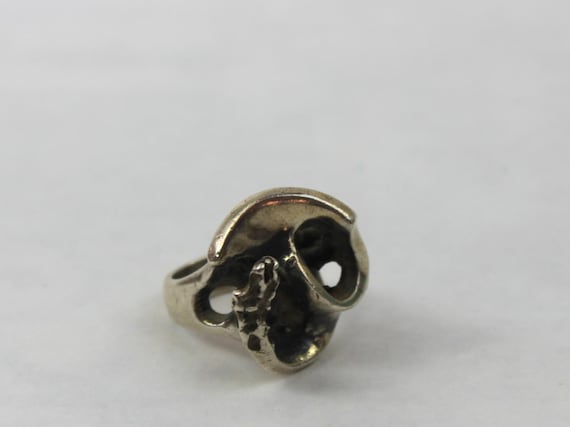 Vintage Taxco Mateo Mexican 950 Silver Brutalist Ring