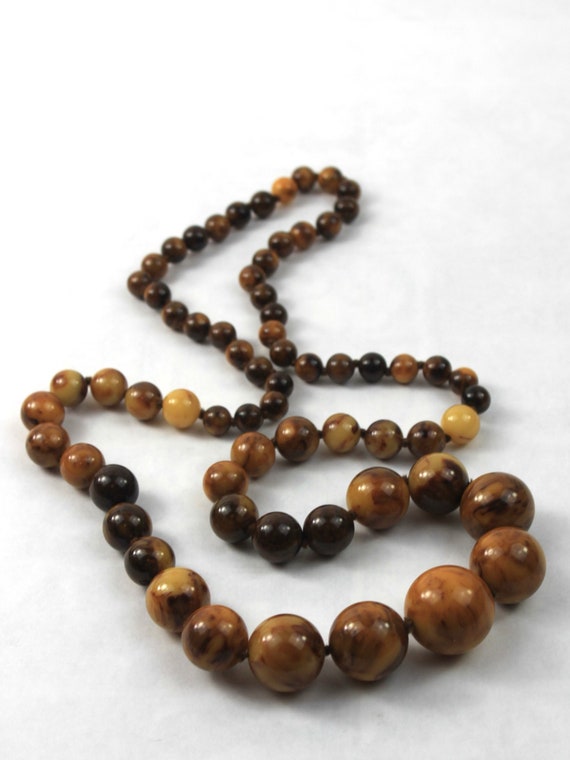Bakelite Graduated Beaded Necklace Mississippi Mu… - image 6