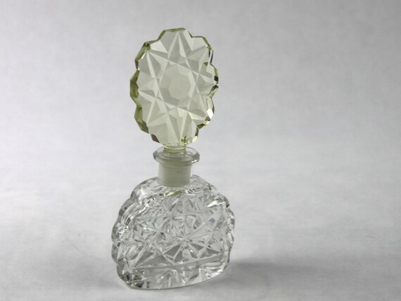 Art Deco Irice Crystal Perfume Bottle Made in Cze… - image 2