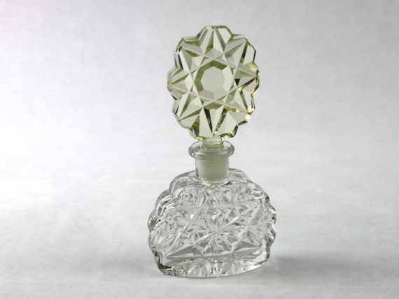Art Deco Irice Crystal Perfume Bottle Made in Cze… - image 3