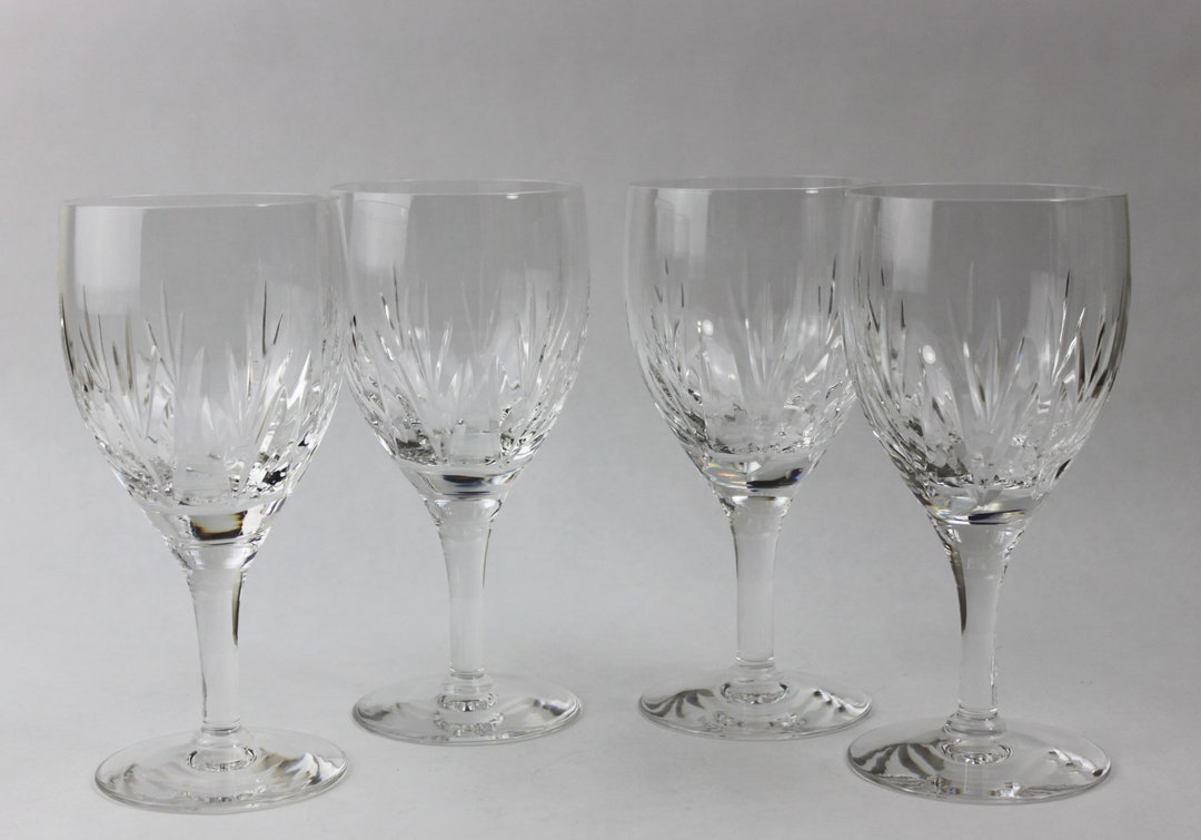 Stuart Kent crystal wine glasses - set of 2 - 1960s, 1970s vintage