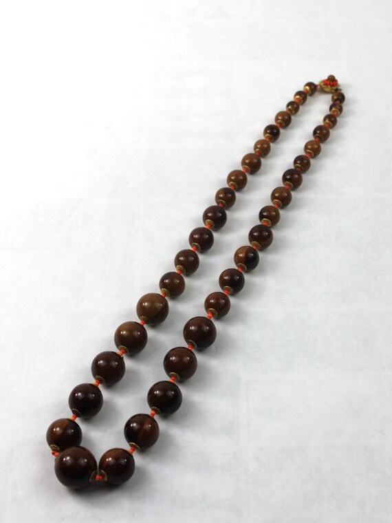 Miriam Haskell Bakelite Graduated Beaded Necklace… - image 4