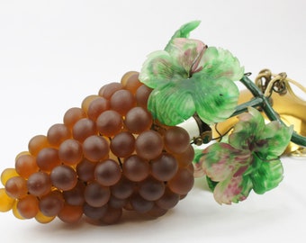 200 of vintage Hand Blown Czech Glass Grapes cluster Fruit Drop Beads Parts 