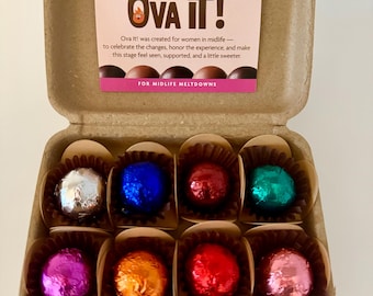 Funny Gift for Women- 8 Assorted Gourmet Chocolate Truffles for Midlife Moments