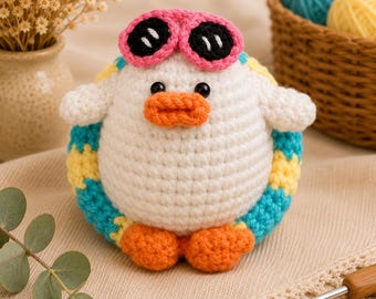 Crochet Duck Kit – Amigurumi Swimming Duck DIY Craft (Beginner Friendly)