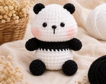 Beginner Panda Crochet Kit: DIY Amigurumi Plush Craft (Video Tutorial)