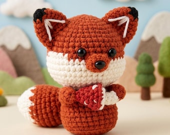 Crochet Fox Kit – Woodland Amigurumi DIY Craft for Beginners (Approx. 4 inches)
