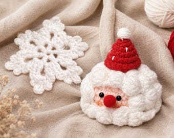 Beginner Crochet Kit – Santa & Snowflake Christmas DIY Crafts