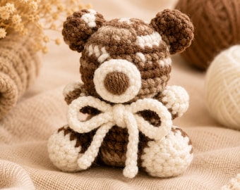 Cottagecore Bear Crochet Kit – Amigurumi Teddy DIY Craft Project