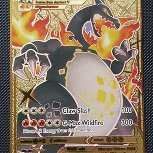 black and gold custom pokemon cards Lugia & Rayquaza Gold Metal