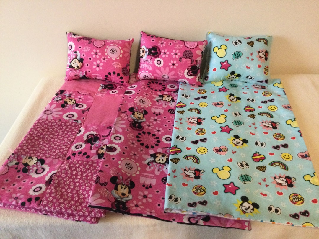 Baby Doll Blanket and Pillow Sets in Girls Favorite Minnie and Mickey