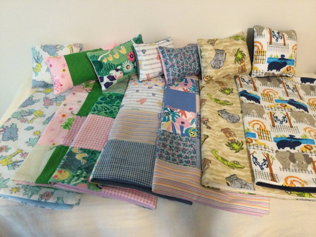 Baby Doll Blanket and Pillow Sets in New Patterns. Made to Fit Etsy