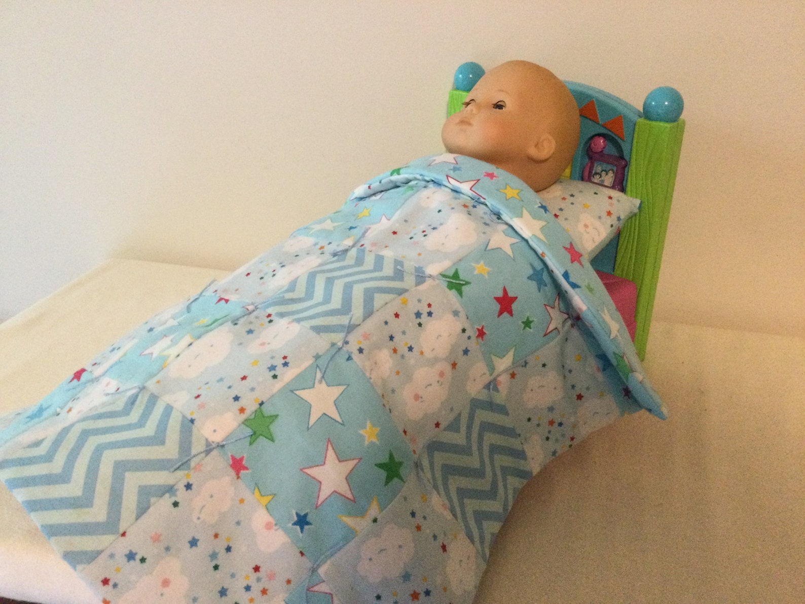 Baby Doll Blanket and Pillow Sets in Bright Colors. Made to Etsy