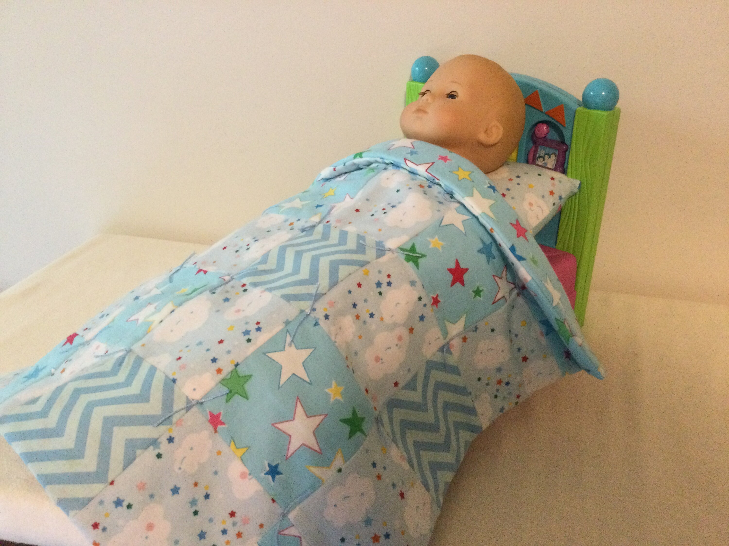 Baby Doll Blanket and Pillow Sets in Bright Colors. Made to Etsy