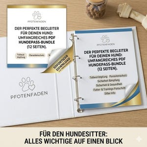 Dog Planner Bundle Digital | Organizer for Health, Emergencies and Training | Vet Tracker, Walk Log & Checklists | Fillable PDF