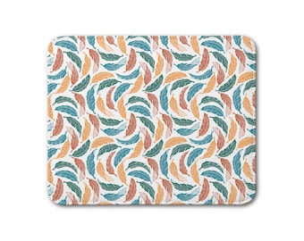 Leather Placemat - Botanical Foliage Pattern Design - Kitchen Dining Decor Gift - Cottagecore Jungle Leaf Tabletop Illustration, v.19